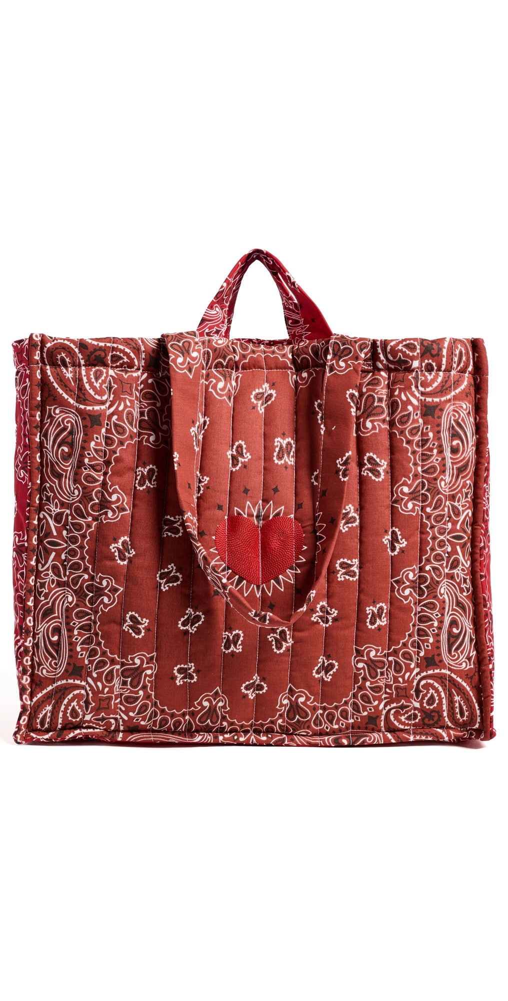 Call It By Your Name Maxi Quilted Coeur Cabas Tote Bag Vintage Red/Real Red One Size