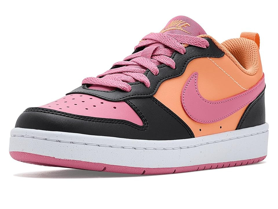 Nike Kids Court Borough Low Recraft (Big Kid) Kid's Shoes Orange Frost/Peony/Black/Peony: 5.5 Big Kid M, Synthetic | Zappos