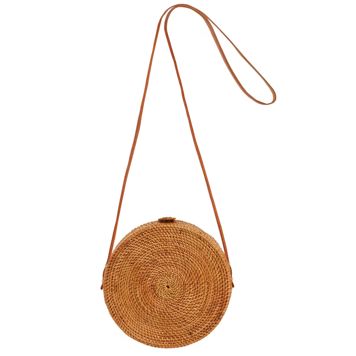 Palermo Round Raffia Basket Bag | Wolf & Badger