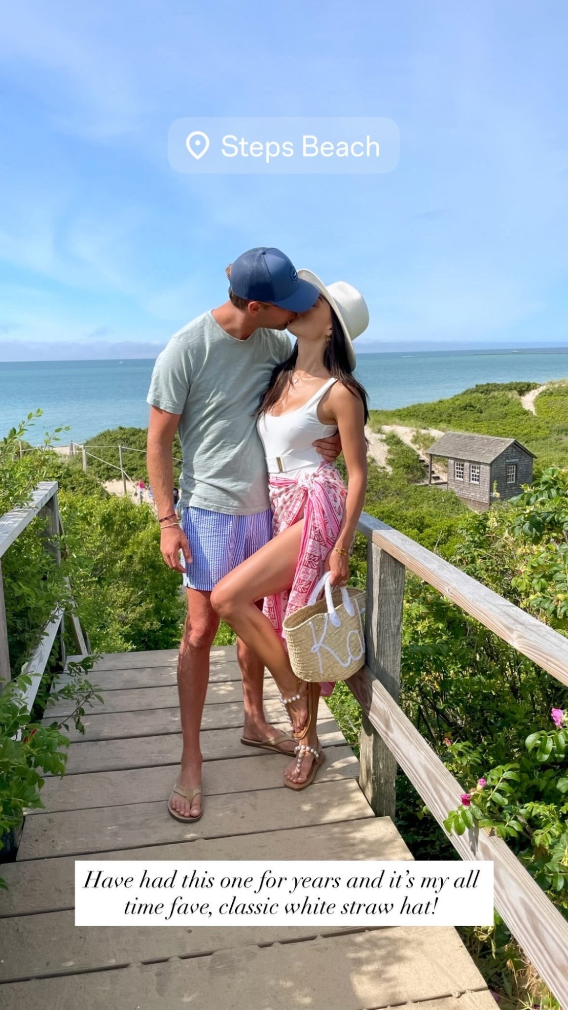 Best white panama hat, straw hat, summer hat, Steps Beach Nantucket, vacation outfit, swimwear, Kat Jamieson style, By Tatoufa custom bag. 

#LTKTravel #LTKSwim #LTKSeasonal