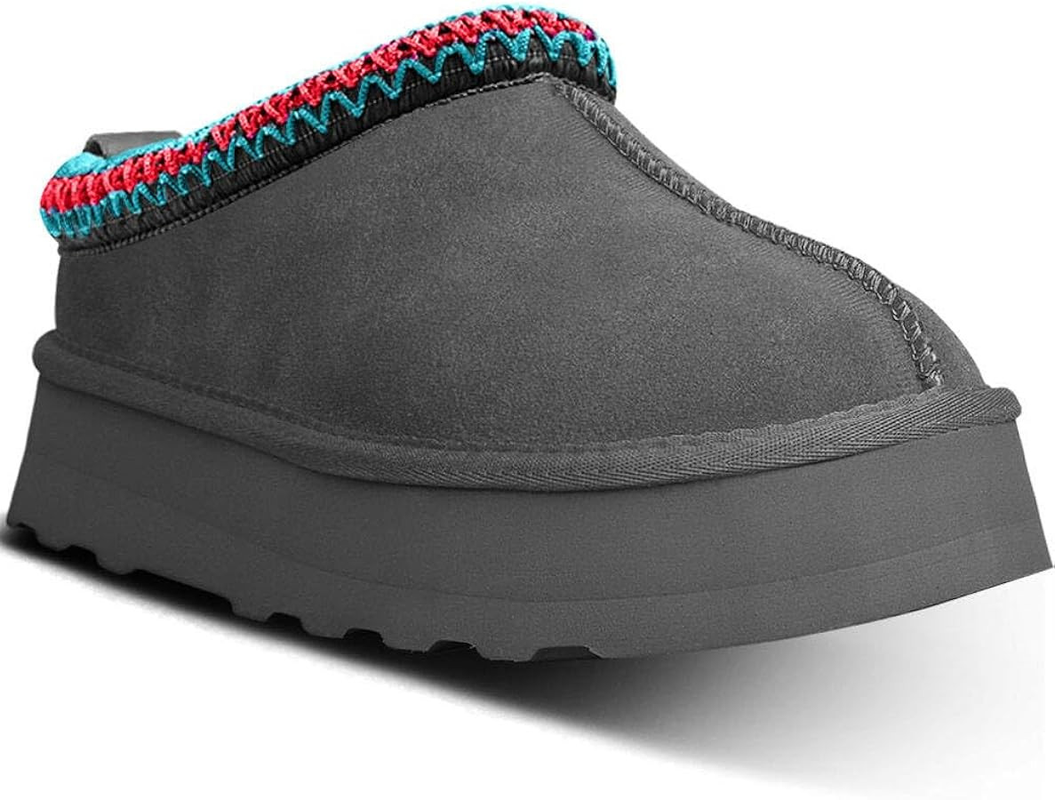 Women's Platform Mini Boots Slippers for Women Indoor Slippers Slip on Fur Fleece Lined Suede Sho... | Amazon (US)