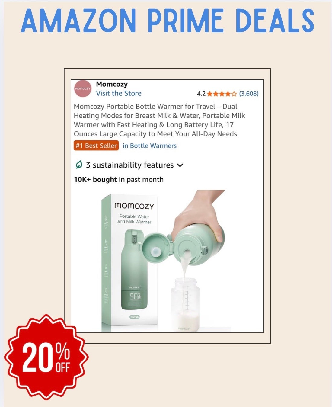 Amazon Prime deals!

Momcozy milk warmer!

#LTKmomlife #LTKSaleAlert #LTKTravel