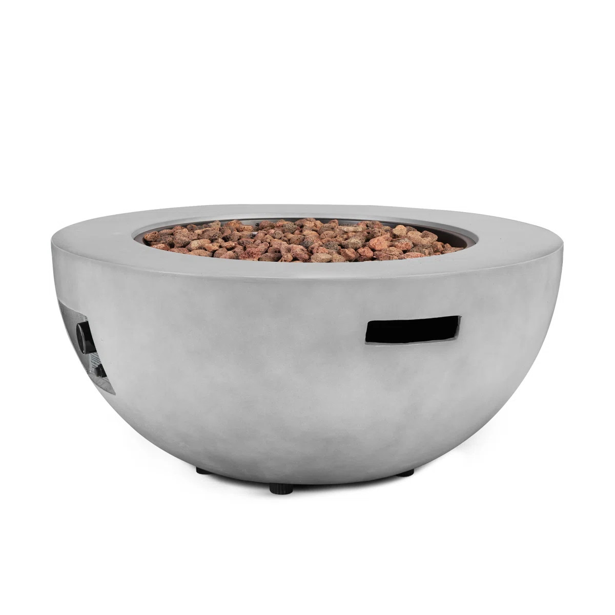 31.5" Round Propane Fire Pit Table with Lava Rocks & Rain Cover – 50,000 BTU Outdoor Gas Firepl... | Wayfair North America