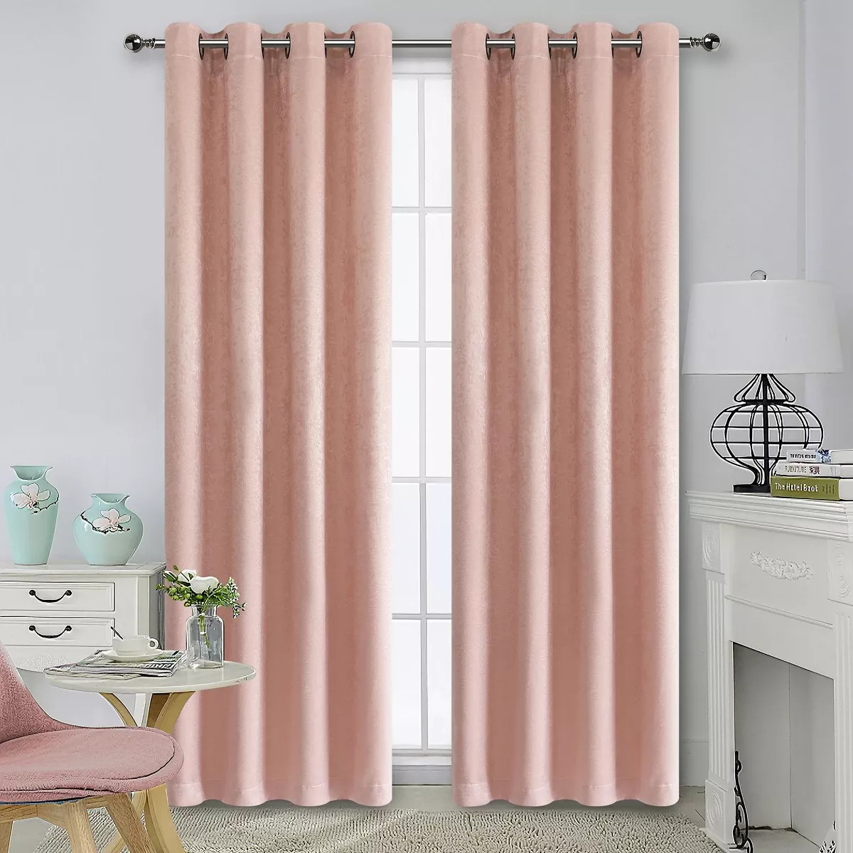 Kate Aurora Modern Art Contemporary 2 Pack Light Filtering Grommet Top Curtains | Target