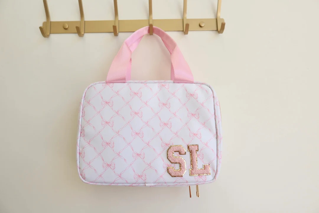 Personalized Bow Lunch Box | Customizable Chenille Patch Bag | Kid Lunch Bag | Back to school Bag... | Etsy (US)