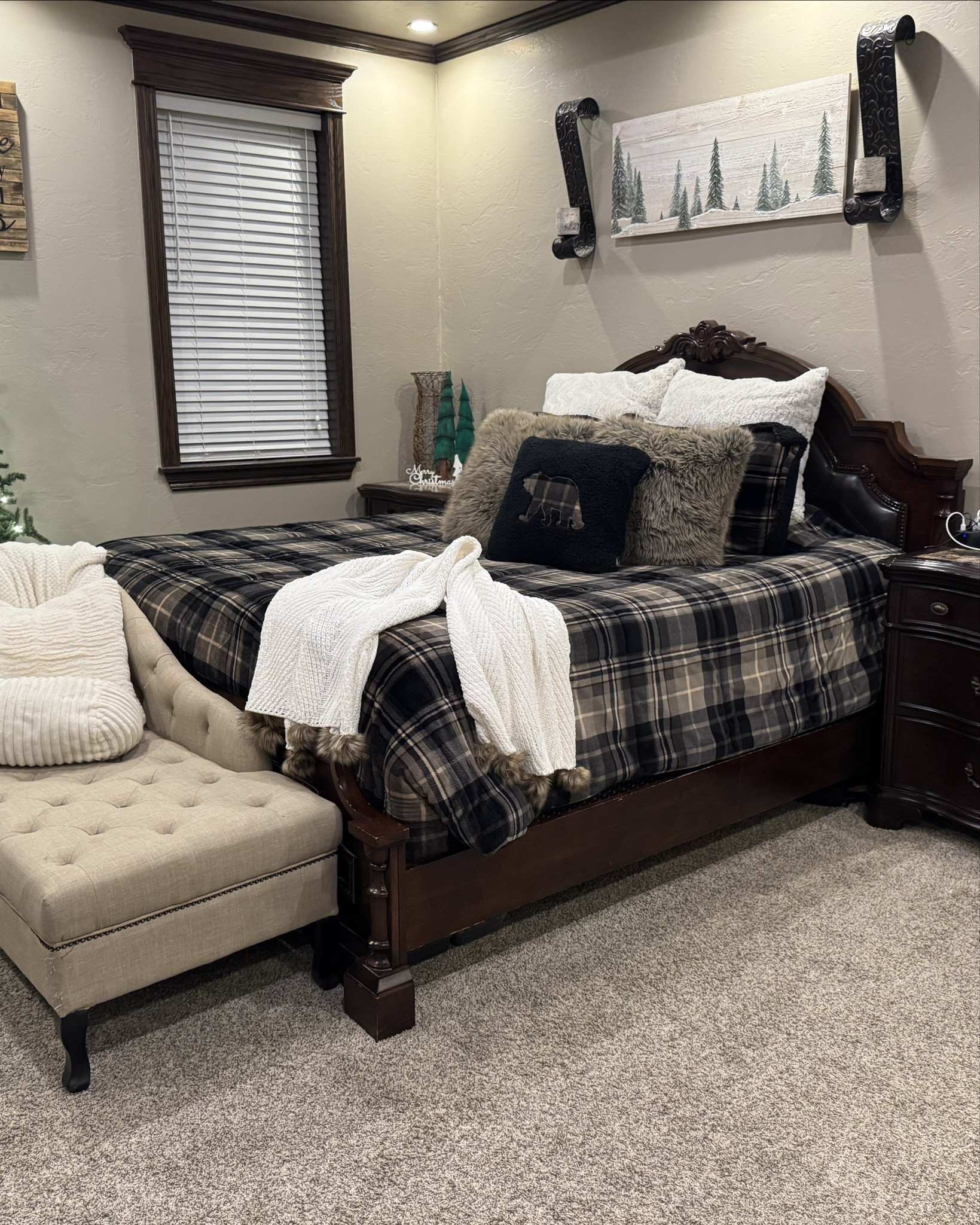 Loving this bedding ! It’s warm & Cozy ! Perfect for Winter ❄️ My talented husband painted the tree picture! I had this in my mind and he made it come to life in the drawing. Love how it came together♥️

Bedding Set// Cozy Bedding Set// Target// Target Bedding Set// Winter Bedding Set// Comforter Set 

#LTKHoliday #LTKGiftGuide #LTKFindsUnder100