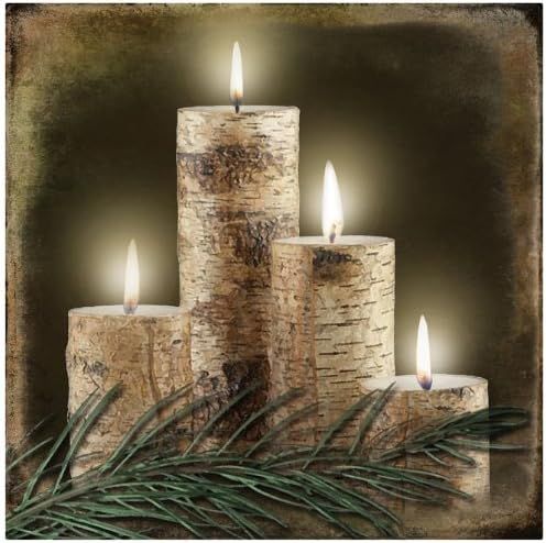 Ohio Wholesale Radiance Lighted Birch Candle Canvas Wall Art, from our Lodge Collection | Amazon (US)