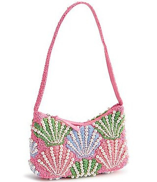Vera Bradley Mini Roxbury Crescent Beaded Cottage Shells Shoulder Bag - Cottage Shells | Dillard's