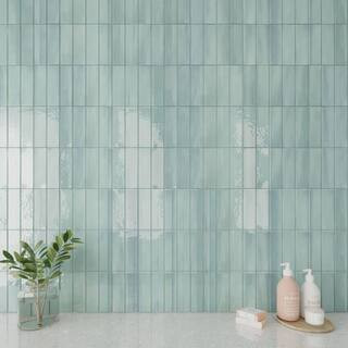 Giorbello Spanish Allure Porcelain 12 in. x 24 in. x 9mm Wall Tile Case - Sage (5 PCS, 10.76 Sq. ... | The Home Depot