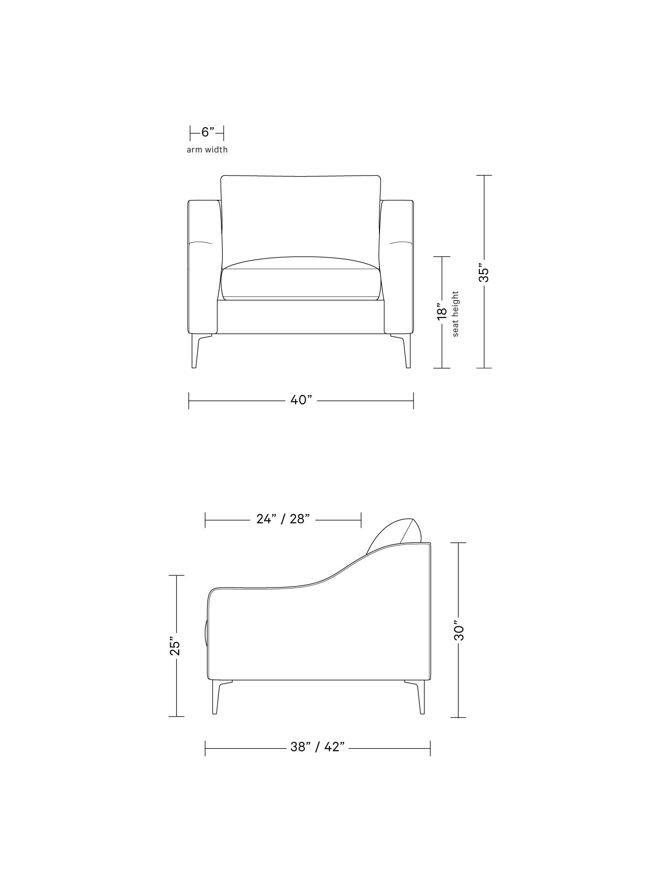 Saylor Slope Arm Accent Chair | Interior Define