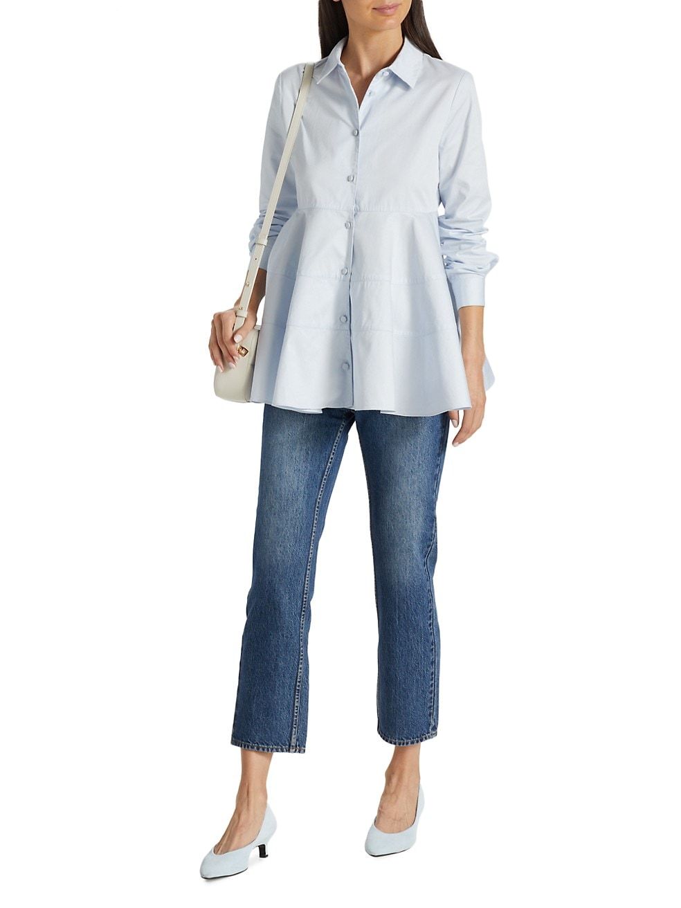 Cotton Peplum Shirt | Saks Fifth Avenue