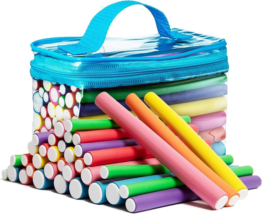 Tifara Beauty Salon Heatless Flexible Hair Rollers Curlers 42-pack 7" Soft Foam Flexi Twist Curli... | Amazon (US)