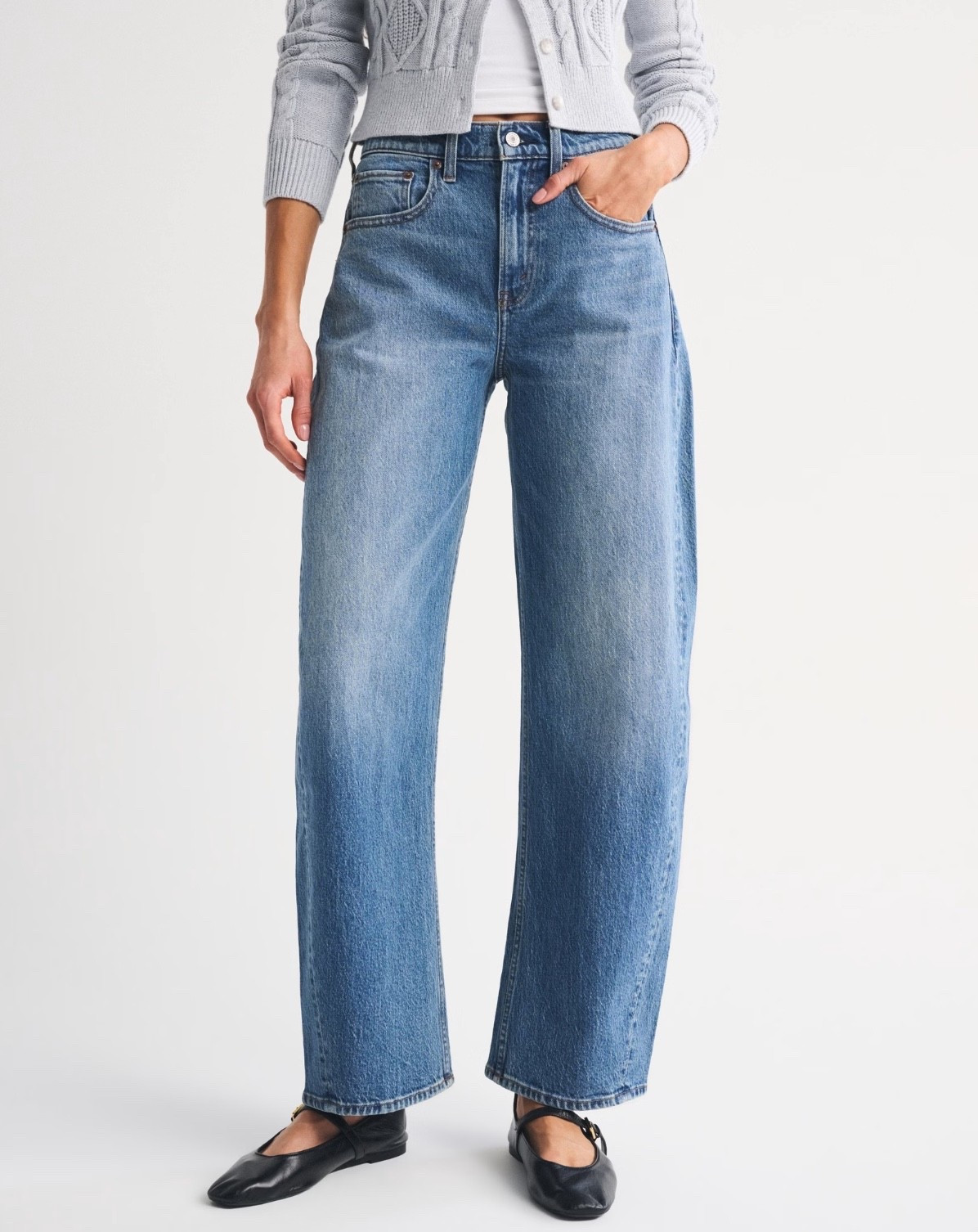 High rise barrel denim buy one get one, 50% off