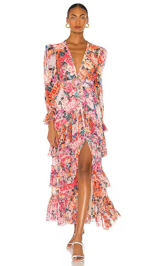 Peony Maxi Dress in Multi Pink And Orange Dress Orange And Pink Dress Red Dress Code  | Revolve Clothing (Global)