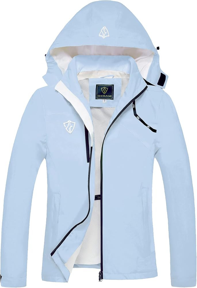 GIISAM Women's Waterproof Rain Jacket,Lightweight Windproof Full Zip Women's Packable Fall Rainco... | Amazon (US)