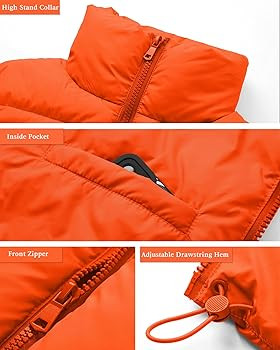 Cityork Puffer Vest Women Stand Collar Zipper Cropped Vest Lightweight Sleeveless Warm Padded Gil... | Amazon (US)