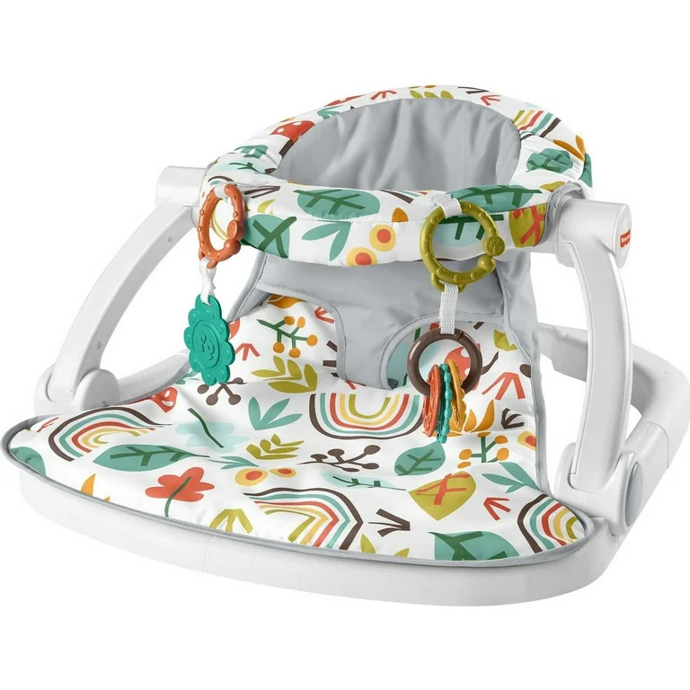 Fisher-Price Sit-Me-up Floor Seat Portable Infant Chair with Toys, Whimsical Forest | Walmart (US)