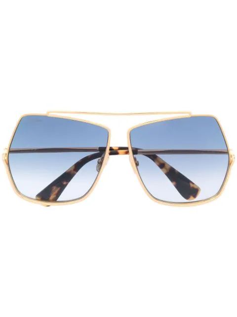 Max Mara Oversized pilot-frame Sunglasses - Farfetch | Farfetch Global