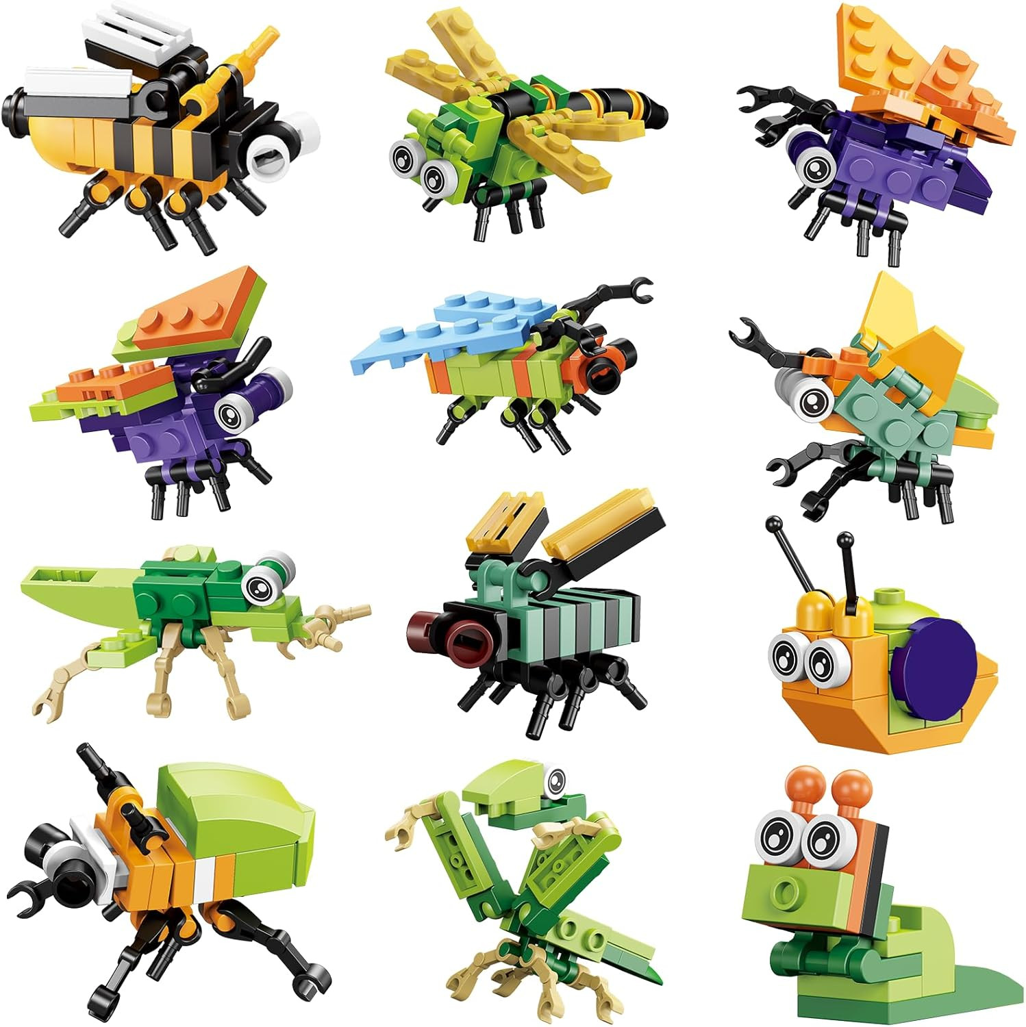 BRICHBROW 12 Pack Mini Animals Building Blocks Party Favors for Kids | Amazon (US)