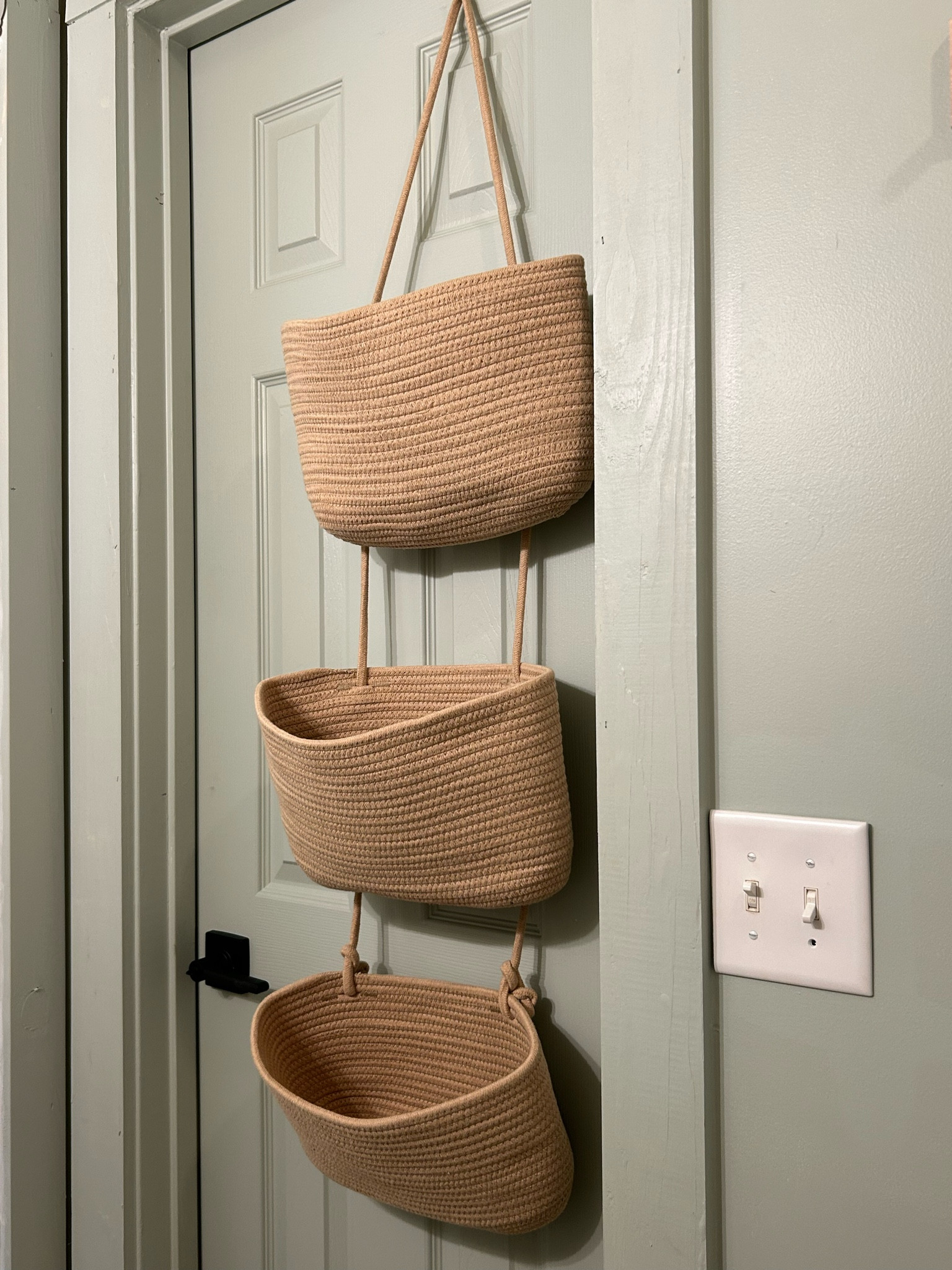 A small space - space saver! Love this three-tiered hanging basket storage for my bathroom! Would be great for college dorms. 

#LTKHome