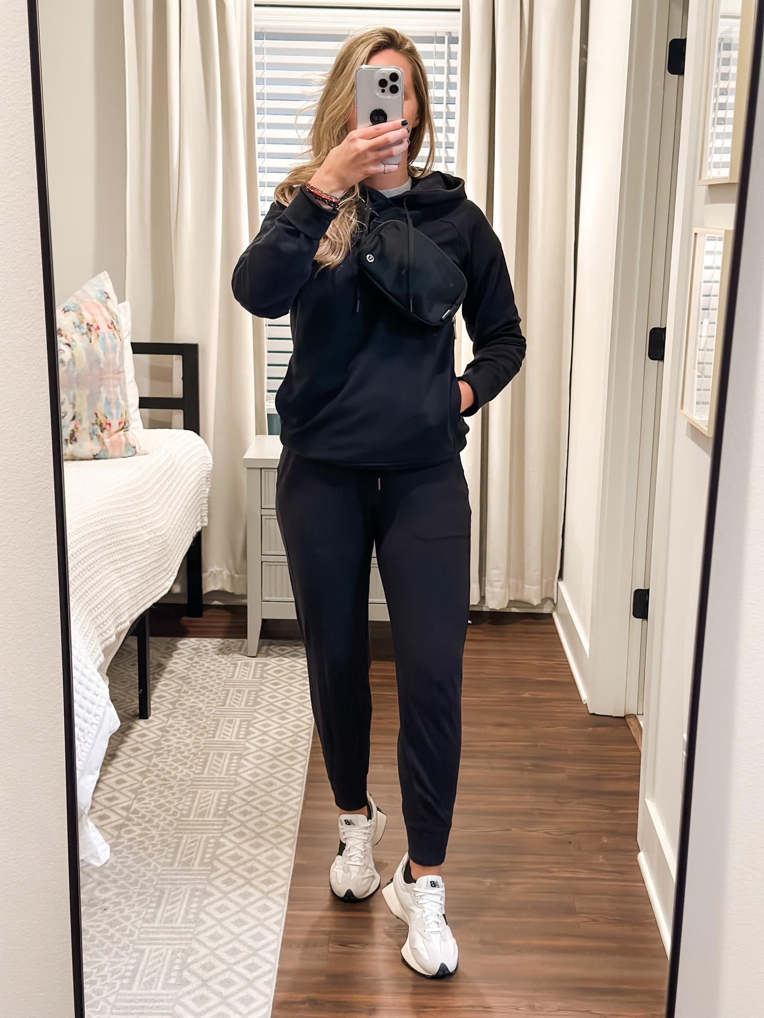 Lululemon winter uniform 
Lululemon joggers, belt bag, men’s hoodie, t-shirt & New Balance sneakers 

#LTKunder100 #LTKfit #LTKSeasonal