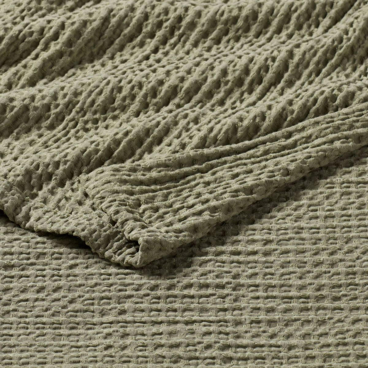 King TENCEL® Lyocell Waffle Bed Blanket Green - Threshold™: Cooling, Midweight, OEKO-TEX Certi... | Target
