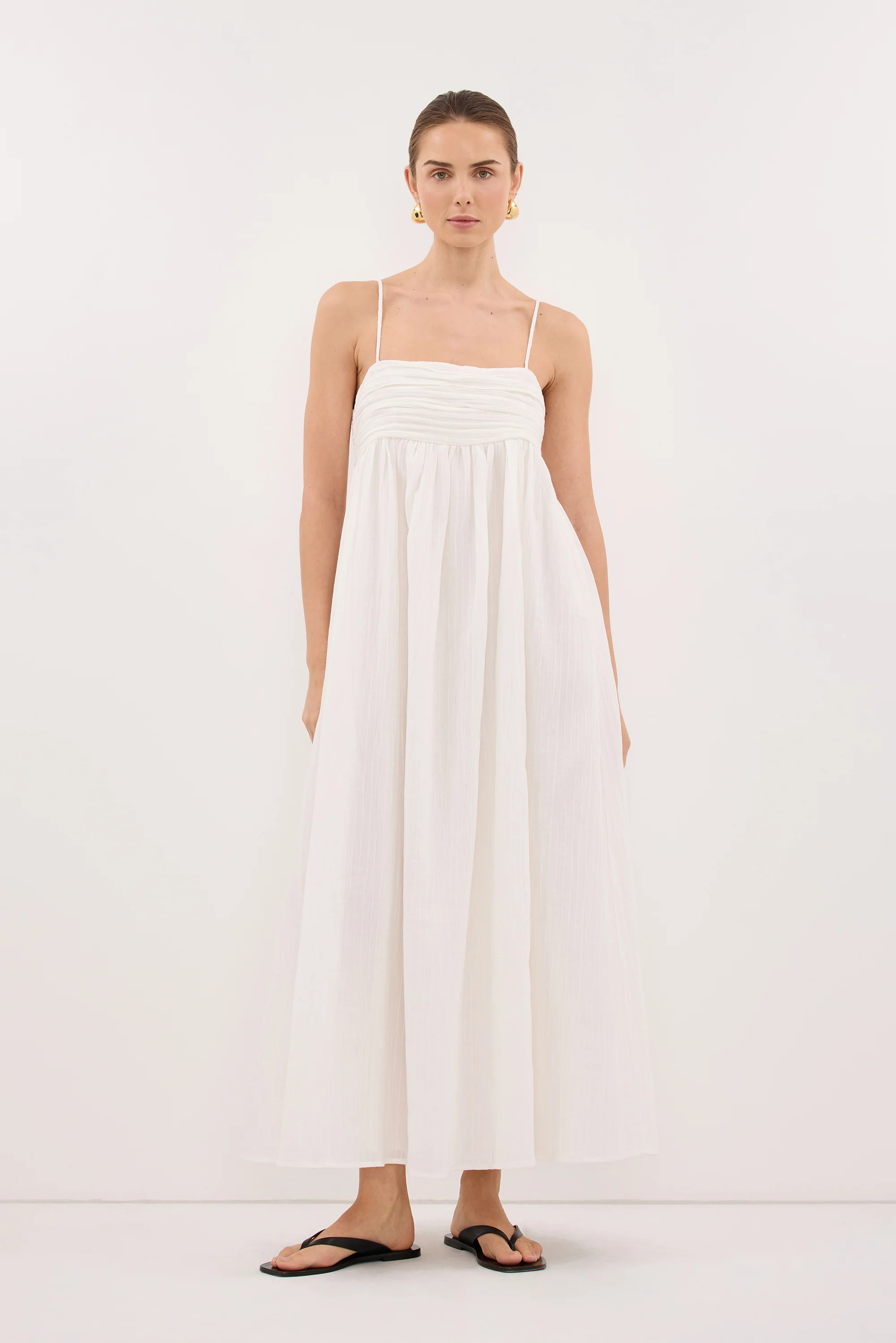 CASEY IVORY CRINKLE RAMIE DRESS | DISSH