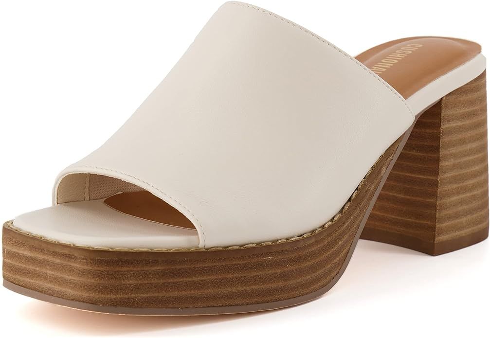CUSHIONAIRE Women's Keeper soft one band Heel Sandal +Memory Foam, Wide Widths Available | Amazon (US)