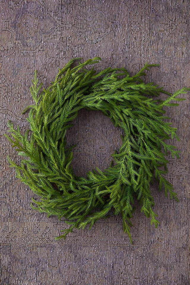 Faux Cryptomeria Wreath | Anthropologie (US)
