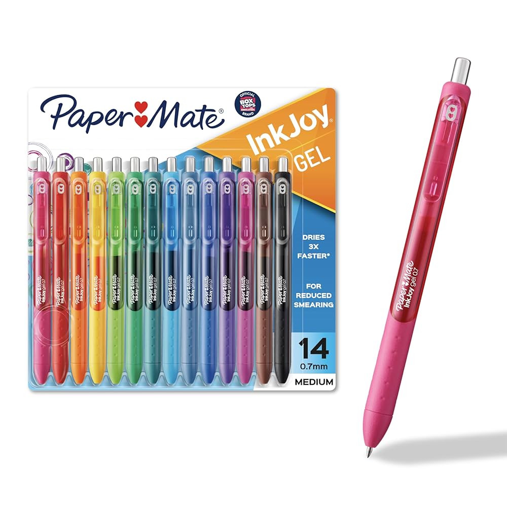 Paper Mate Colorful Gel Pens - InkJoy Gel Pens Assorted Medium Point (0.7). Perfect for Vibrant C... | Amazon (US)