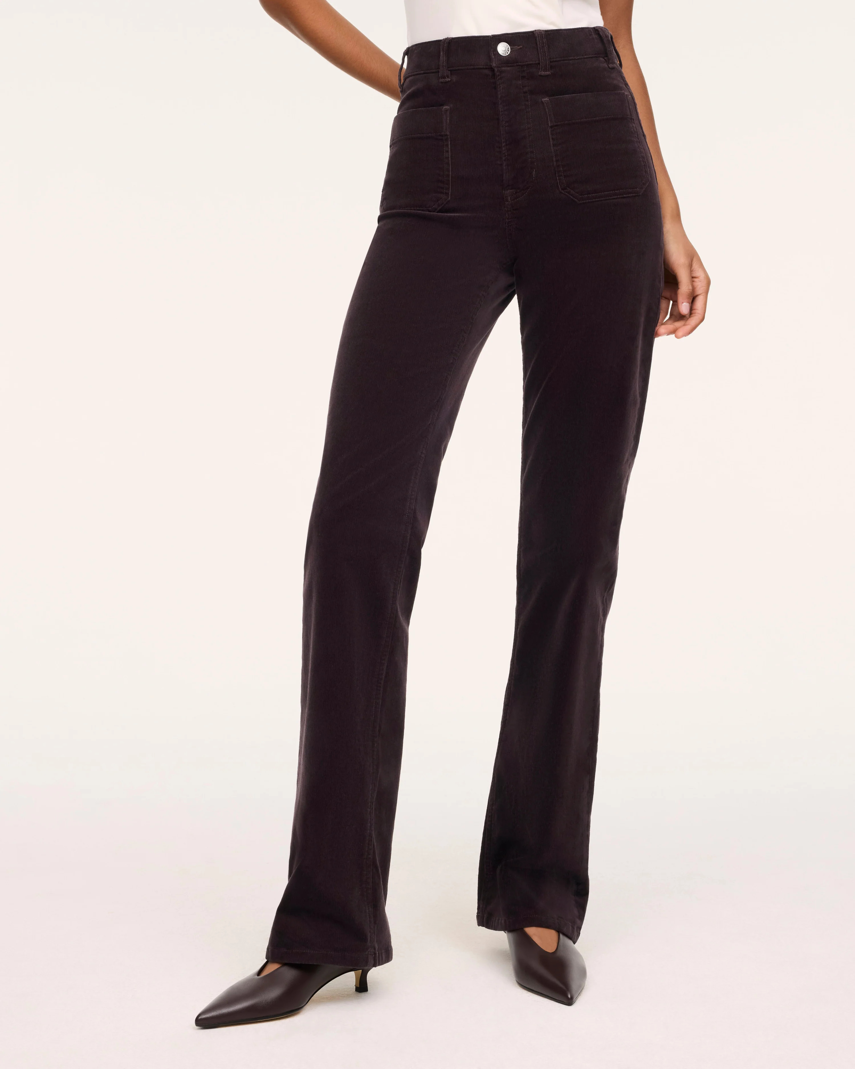 Corduroy Bootcut Jeans with Patch Pockets | Spanx