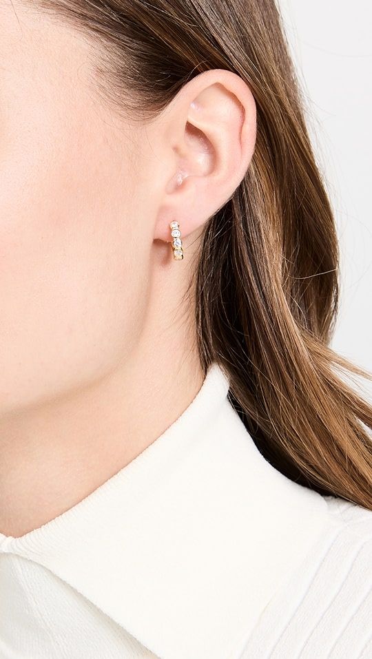 Bezel Huggie Earrings | Shopbop