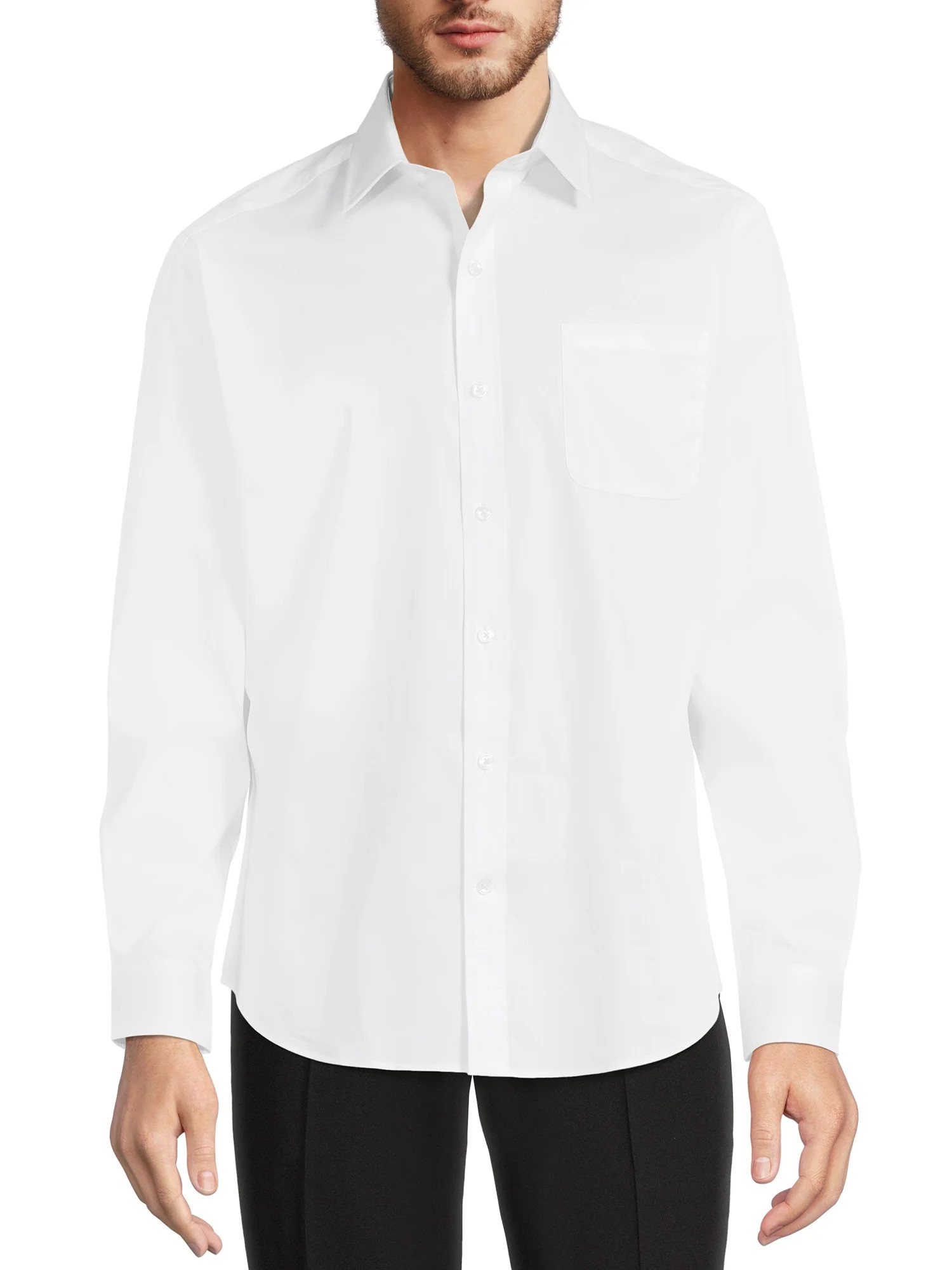 George Men's Classic Dress Shirt with Long Sleeves, Sizes S-3XL | Walmart (US)