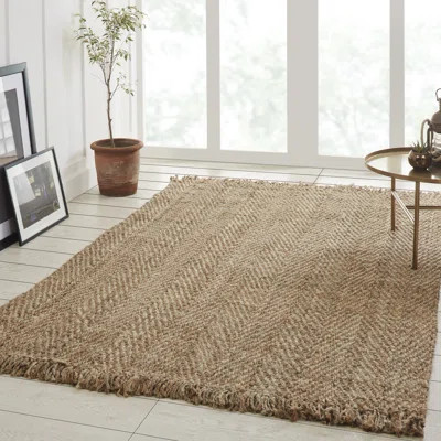 Aitana Hand-Woven Natural Area Rug Highland Dunes Rug Size: Rectangle 9' x 12' | Wayfair North America