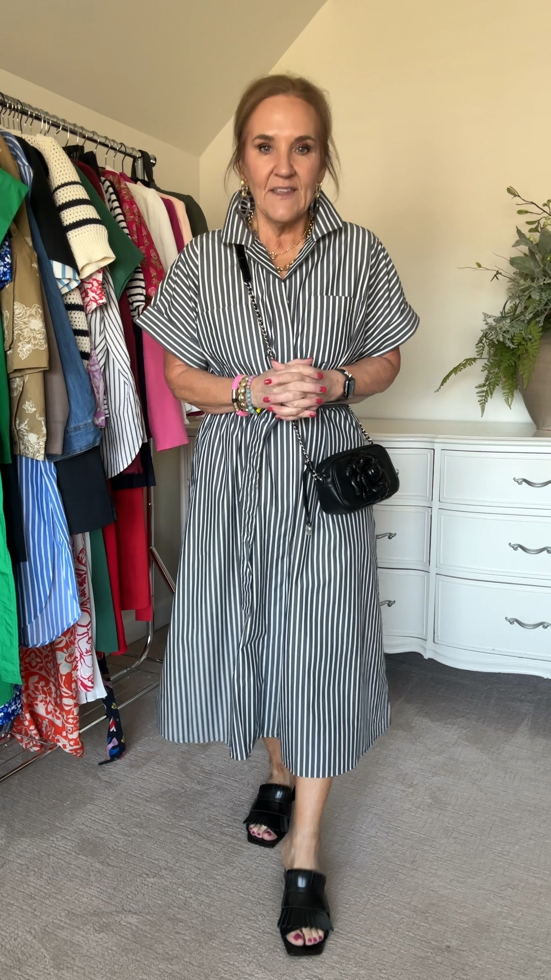 New sandals! Beautiful quality and design. True to size. Code FEB15 15% off the sandals 
My favorite bra is restocked! And my code is active. Nanettefs15 free shipping and 15% off 

Dress is LOVELY!!! excellent quality cotton poplin Shirtdress. Just size DOWN! Wearing a medium but the small fits better. 

Brighton bag has lovely details. I’m a fan! 


Black sandals spring shoes vacation outfit resort wear camera bag 

#LTKItBag #LTKOver40 #LTKShoeCrush