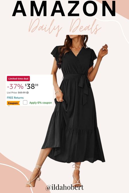 Amazon daily deal - 37% off + 6%
Off coupon on this dress!!👏🏻👏🏻

Amazon sale, Amazon deal, dress, affordable fashion, vacation outfit, resort wear, spring fashion, summer fashion, spring outfit, summer outfitt

#LTKfindsunder50 #LTKsalealert #LTKstyletip