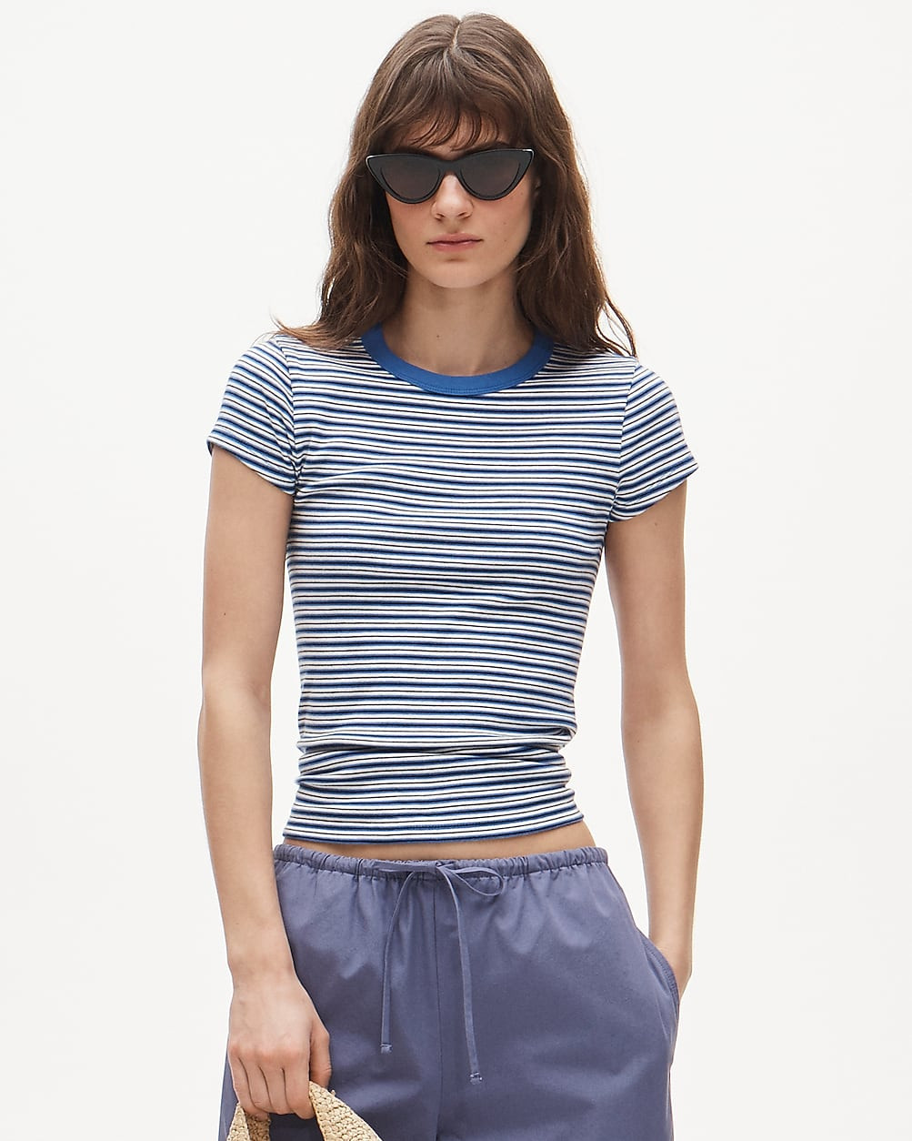 Perfect-fit crewneck T-shirt in stripe | J. Crew US