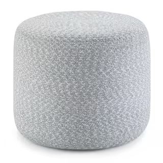 Brooklyn + Max Burgess Transitional Blue Natural Cotton Round Braided Pouf-BMPF-33 - The Home Dep... | The Home Depot