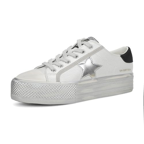 Vintage Havana Women’s Amaze 10 Platform Sneakers Washed Silver Multi 10 | Amazon (US)
