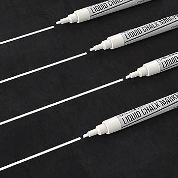 Kassa White Chalk Markers (4 Pack) Liquid Chalkboard Pens, Fine Tip: Erasable for Blackboard, Win... | Amazon (US)