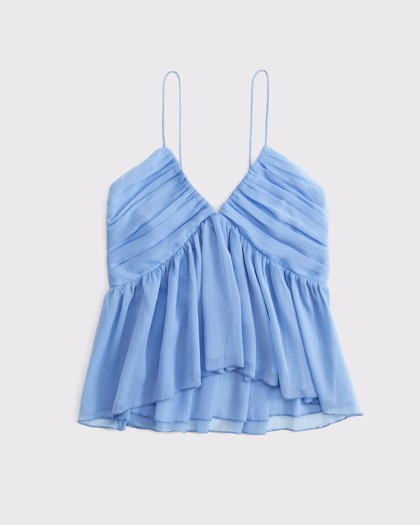 V-Neck Ruched Cami | Abercrombie & Fitch (US)