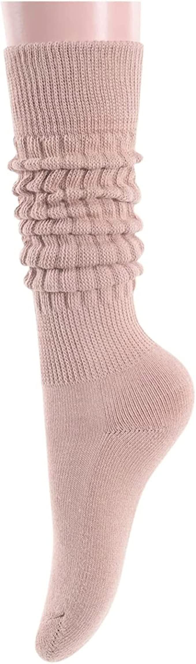 SOCKFUN Slouch Socks Women, Scrunch Socks Girls, Heavy Warm Knit Socks, Orange Yellow Pink Socks,... | Amazon (US)