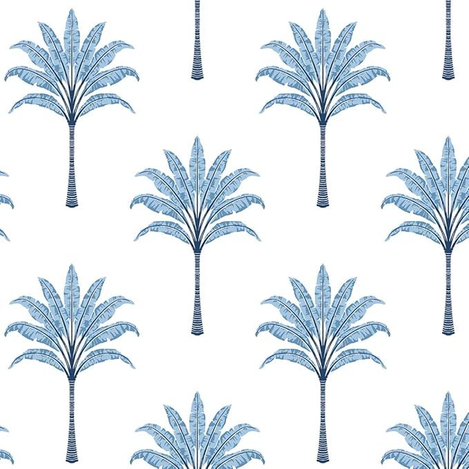 NextWall Harry & Grace Montgomery Palm Peel and Stick Wallpaper (Blue Lake) | Amazon (US)