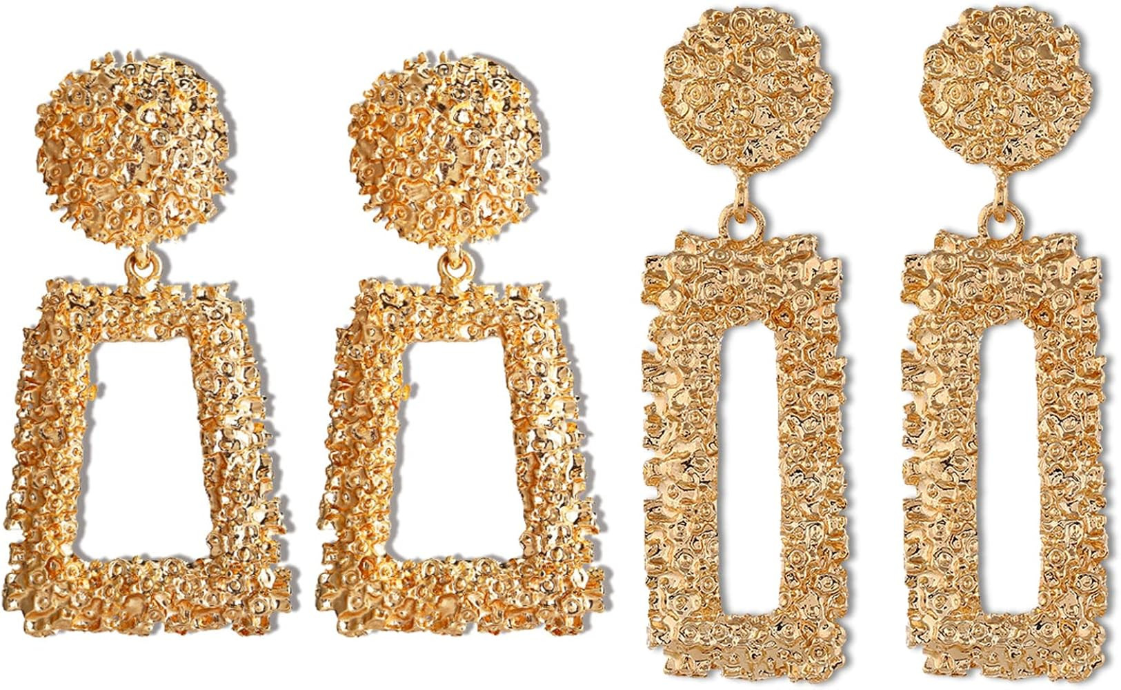 Gold Plated Boho Earrings Simple Gold Bohemian Dangle Earrings for Women Circle Geometric Stateme... | Amazon (US)