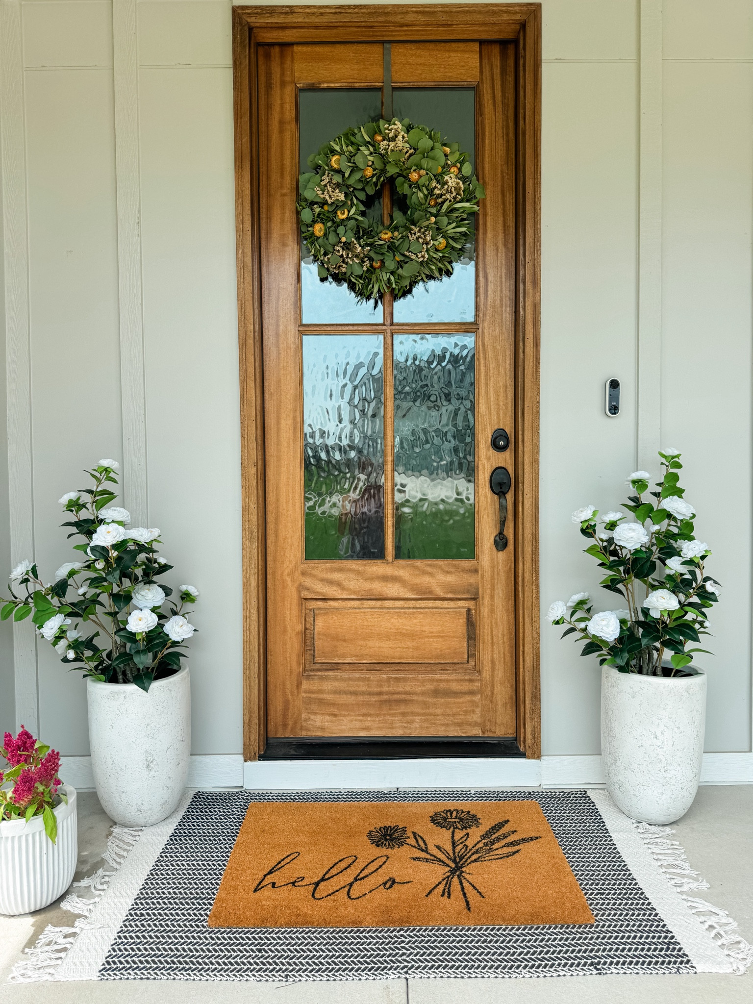 Summer front porch! 

Front porch decor, summer wreath, outdoor decor, porch decor, front porch, summer porch, faux outdoor plants, planters, welcome mat, front door mat, porch rug, outdoor rug



#LTKStyleTip #LTKHome #LTKFamily