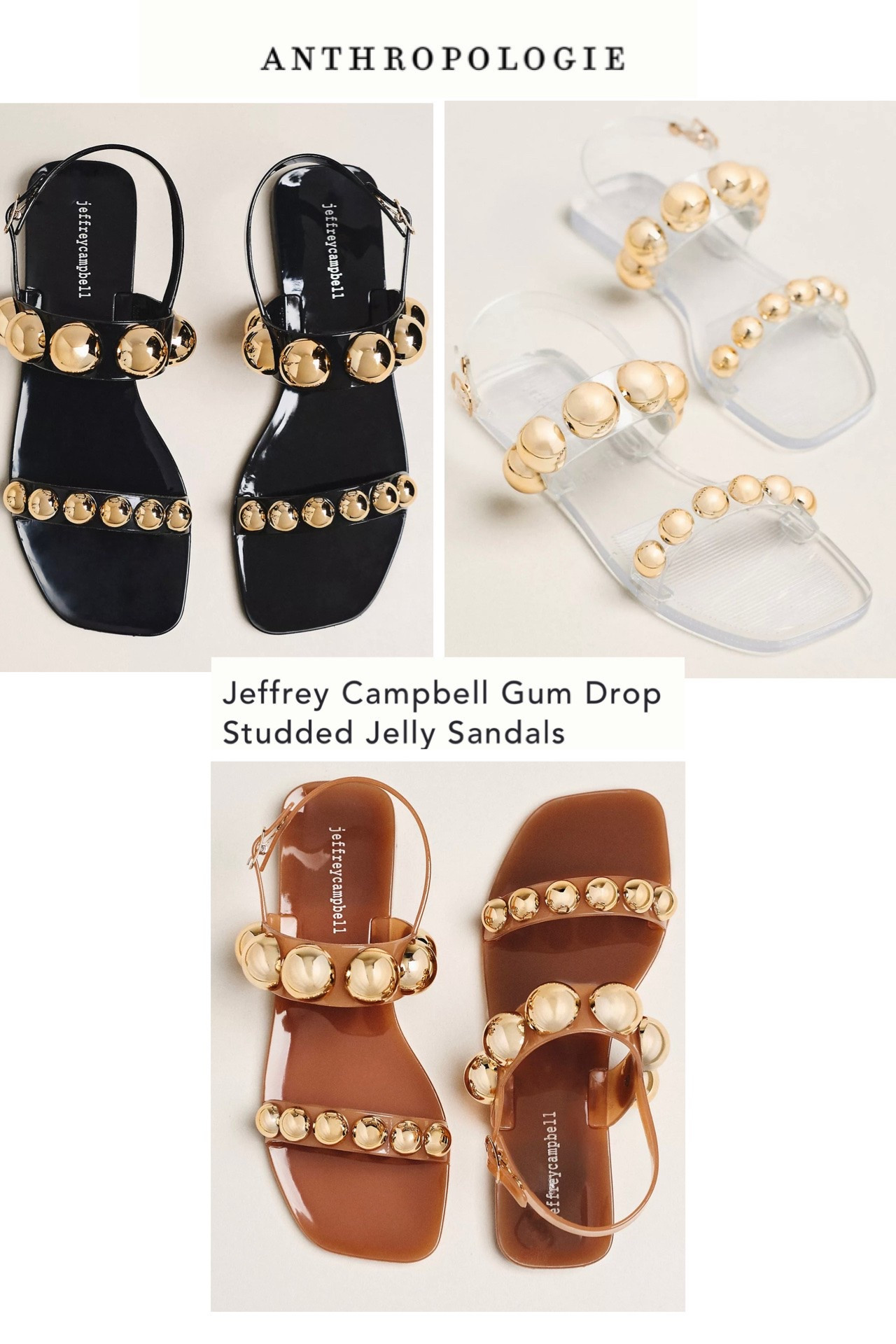 Super Cute Gum Drop Studded Jelly Summer Sandals ✨