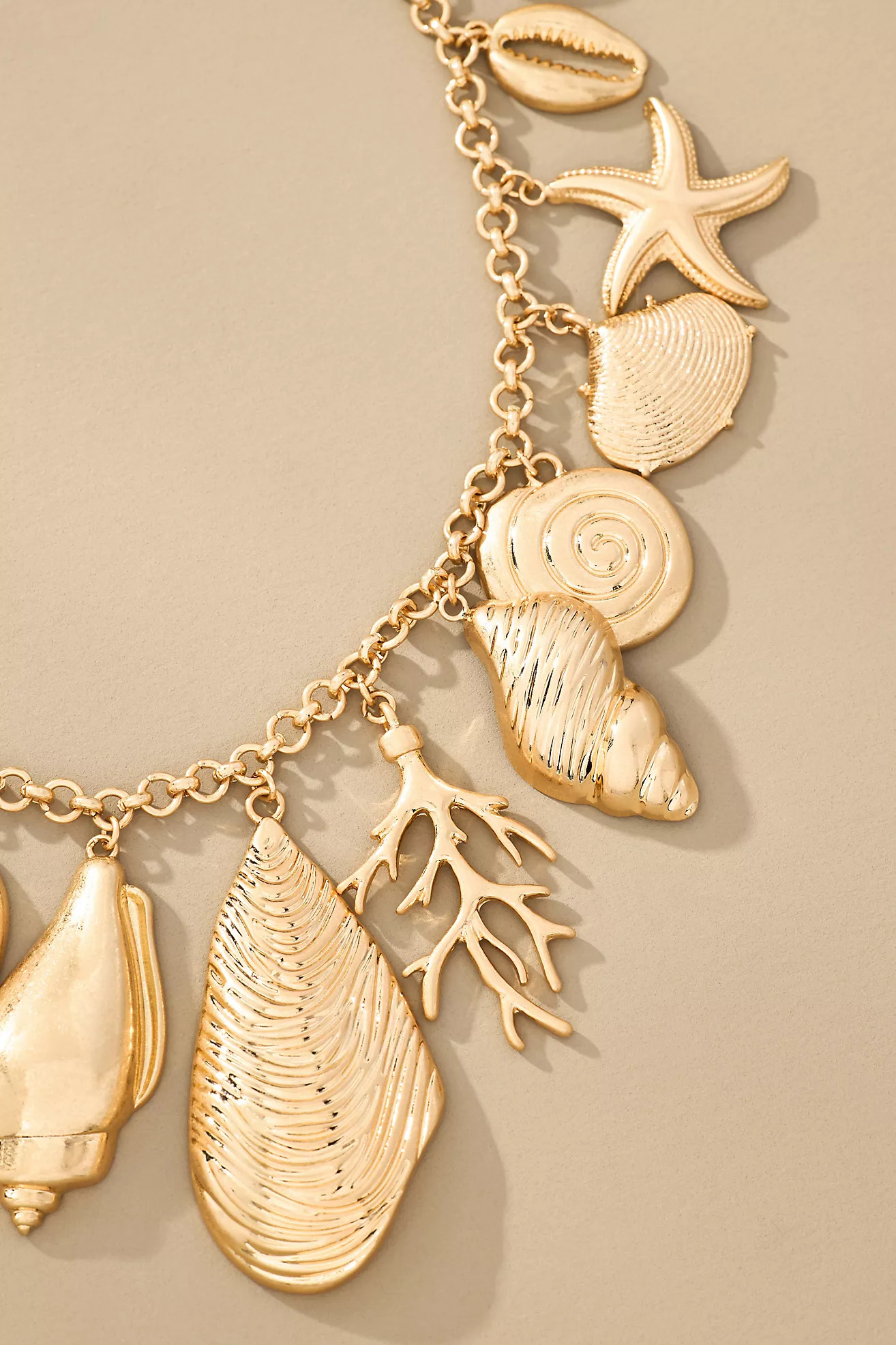 Metal Shell Charm Necklace | Anthropologie (US)