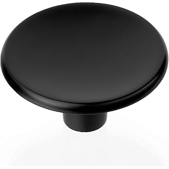 Ilyapa Modern Round Concave Cabinet Knob, Black 10 Pack 1 inch Kitchen Cabinet Knob Drawer Pull H... | Amazon (US)