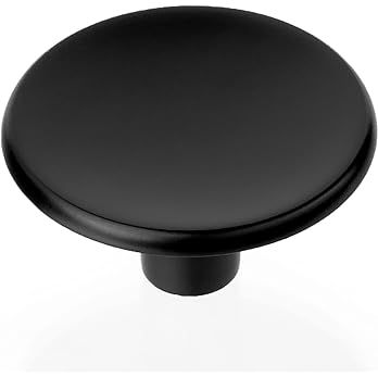 Ilyapa Modern Round Concave Cabinet Knob, Black 10 Pack 1 inch Kitchen Cabinet Knob Drawer Pull H... | Amazon (US)