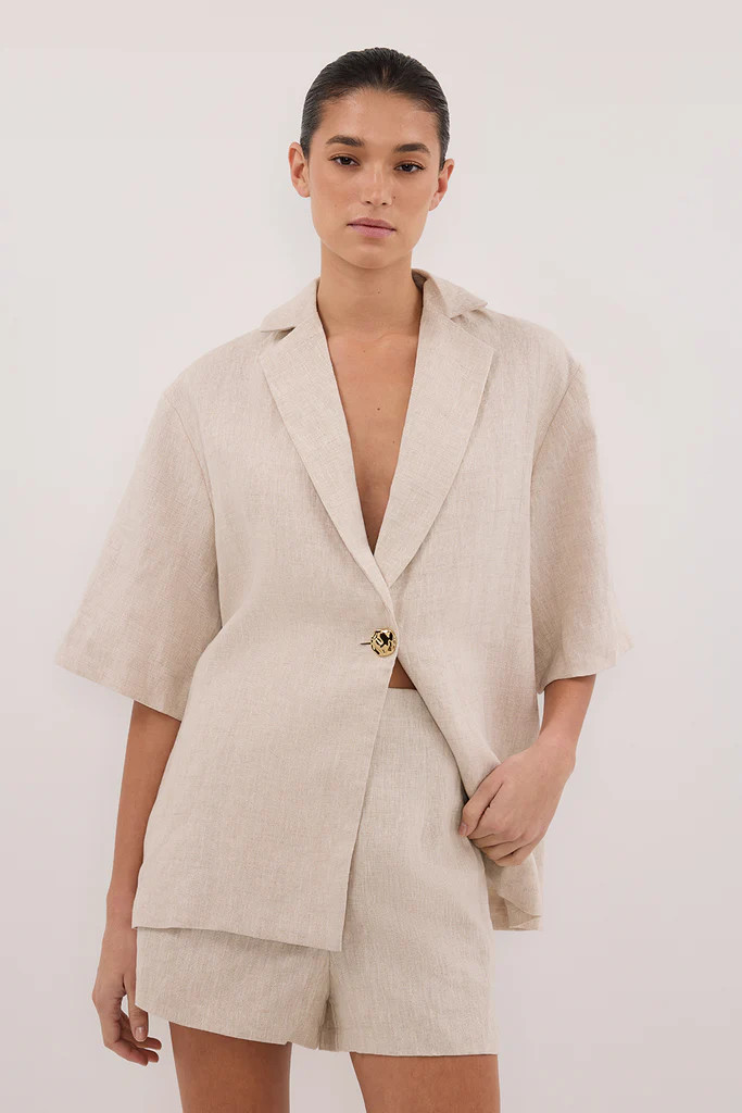 CORY NATURAL LINEN SHORT | DISSH